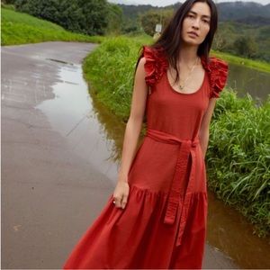 Nation Ltd Everleigh Dress in Cayenne size Small